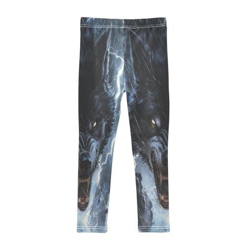 Wolf Animal Girls Casual Leggings for Kids Printed Long Pant Bottoms Stretch and Soft2