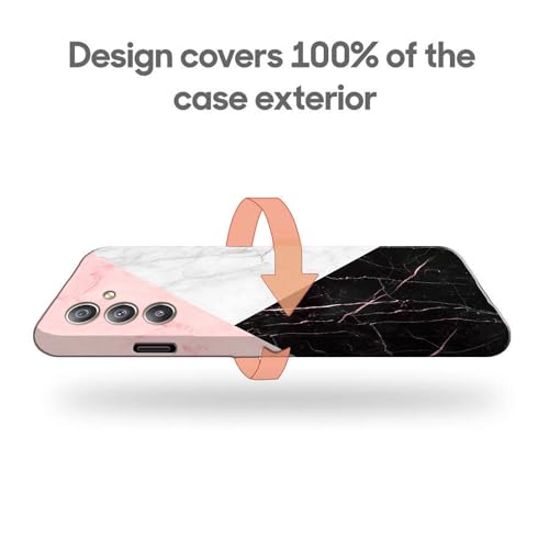 Image of COLORflow Back Cover Compatible with Samsung Galaxy A34 5G | Beautiful Black White Pink Marble | Designer Printed Hard CASE Bumper Back Cover Compatible with Samsung A34 5G