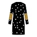 Womens Long Sleeve Nightgown Sleep Shirts Cute Pajama Dress Casual Sleepwear Christmas Print Nightshirts Tshirt Dress