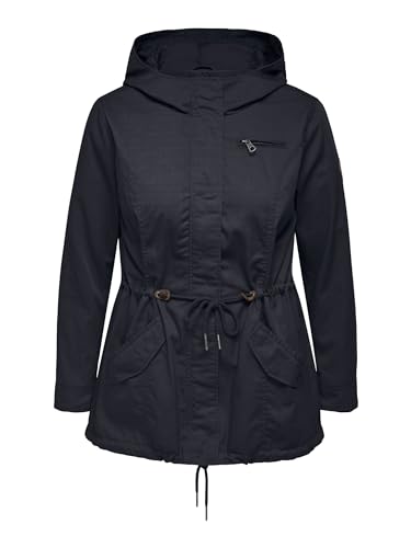 ONLY CARMAKOMA Damen Übergangs Jacke Übergröße | Kurzer Parka mit...