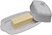 White Plastic Butter Dish with Lid – Covered Butter Holder for Countertop or Fridge – Fits All American Stick Sizes (East & West Coast) – BPA-Free, Dishwasher Safe