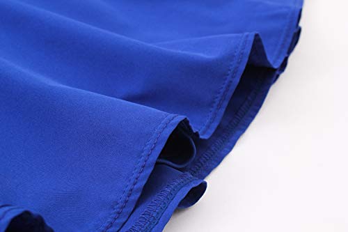 Ez-Jolan Big Girl's Pleated Active Skort Super Light Womens Mini Tennis Skirt With Shorts Blue/L #TOP3