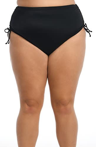 Maxine Of Hollywood Women's Side Tie Mid Waist Swimsuit Bottom