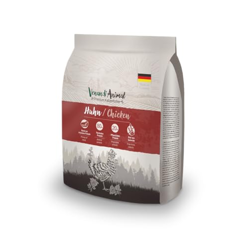 Venandi Animal – Premium Katzenfutter – Huhn, mit viel frischem Geflügel, Trockenfutter, getreidefrei 1er Pack (1 x 300g)