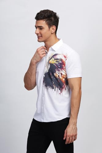 Image of BULLMER Trendy Regular Fit Printed Causal Shirt for Men - Pack of 1
