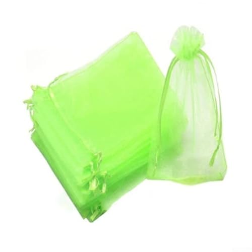 Lot de 100 sacs en maille pour fruits, 10,2 x 15,2 cm, filet vert avec cordon de serrage, pour fraises, figues, myrtilles, petits fruits, plantes de jardin, lutte contre les nuisibles, protection des