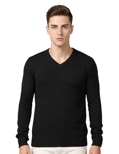 Image of AWG ALL WEATHER GEAR Men's Woolen V-Neck Full Sleeve Sweater