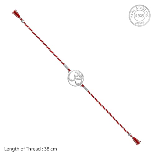 Image of GIVA 925 Silver Shree Om Rakhi| Raksha Bandhan Rakhi for Mens | Gift for mens | With Certificate of Authenticity and 925 Stamp