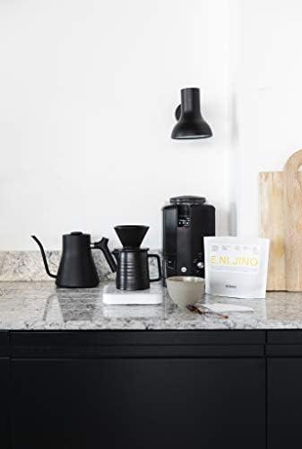 mondays. Pour Over Coffee Maker Set, Premium Ceramic V60 Dripper & Decanter, 1-2 Cup Home Filter Coffee Maker (Black)