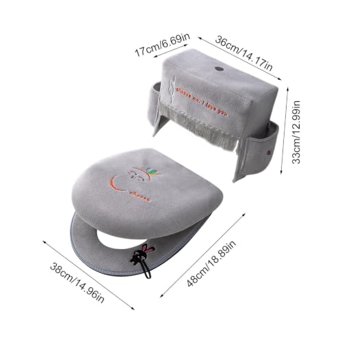 Tapa de inodoro de 3 piezas universal cómodo antideslizante para casa 7