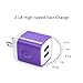 5Pack USB Charger Block Wall Plug Dual Port 2.1A USB Phone Charger Adapter Fast Charging Box for iPhone Air 17 16e 16 15 14 13 12 11 Pro Max,iPad,Samsung Galaxy S25 S24FE S23 S22 A16 A15,Pixel 10 9Pro
