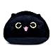 Ubaywey Nero Gatto Peluche Grasso Gatto Cuscino in Peluche Anime Gatto Animali di Peluche Giocattolo per Animali Adorabile Abbracciare Cuscino per Dormire per Bambino Gli Amici 30 CM
