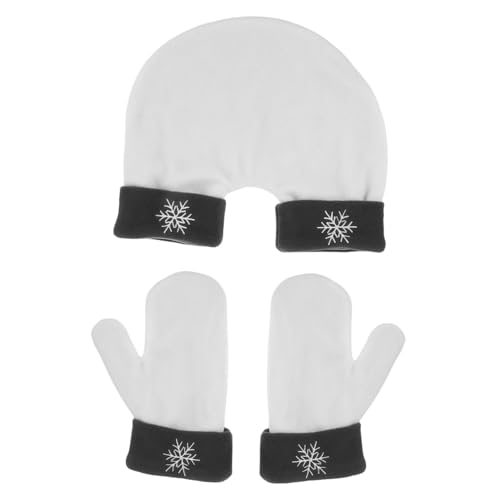 Guantes de invierno con mitones románticos acolchados y forro interior