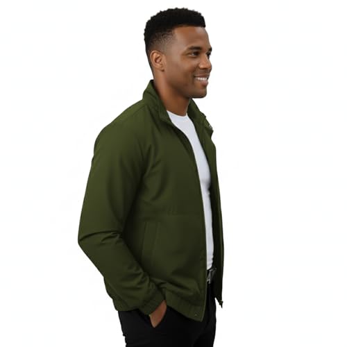 Image of NINQ Winter Jacket - Windproof Poca Cloth with Fur, Zipped mandarin Collar, 2 Front Pockets & Side Arm Pocket, Casual & Sportswear jackets for men