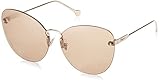 Salvatore Ferragamo Sunglasses SF 178 S FIORE 719 Shiny Gold/Pumpkin, 63/13/140
