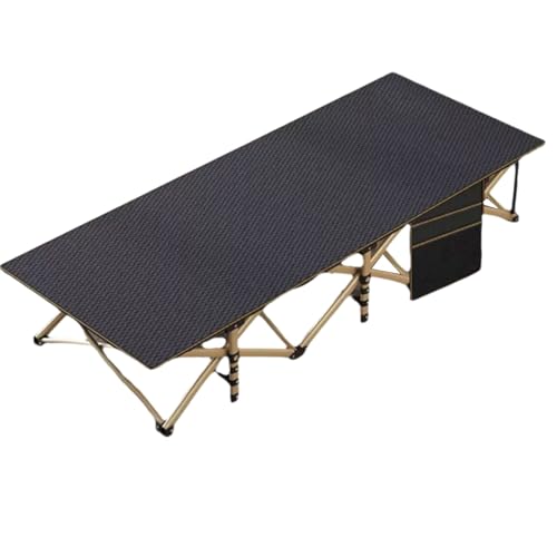 Lit pliant adulte avec coussin épais et structure en fer lit de camping stable