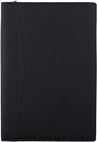ZesTale PU Leather File Folder/Document Holder | Multipurpose Professional File Folders (Without Leafs) (Set of 1, Black)