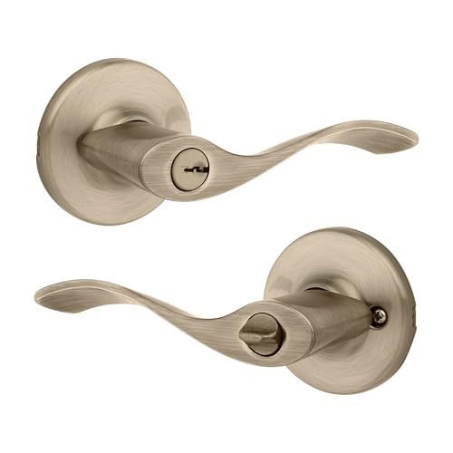 Kwikset Balboa Entry Door Handle with Lock and Key, Secure