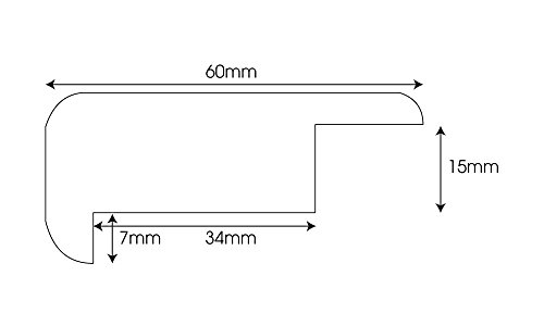 Solid Oak Stair Profile Nosing Lip Over 15mm 900mm Long Pre Finished