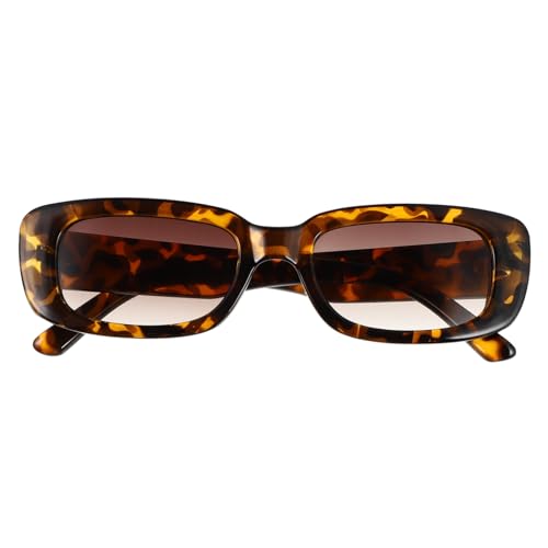 PRETYZOOM Leopard Print Sunglass Square Oversized Retro Frame Sunglass for Women