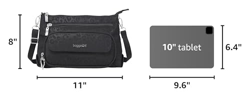 Image of Baggallini Original Everyday 11x7.5 Crossbody Bags Rfid Protected Lightweight Nylon Zippered Travel Purse