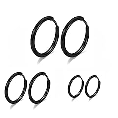 G: Black (Diameter 6mm/8mm/10mm),3 Pairs