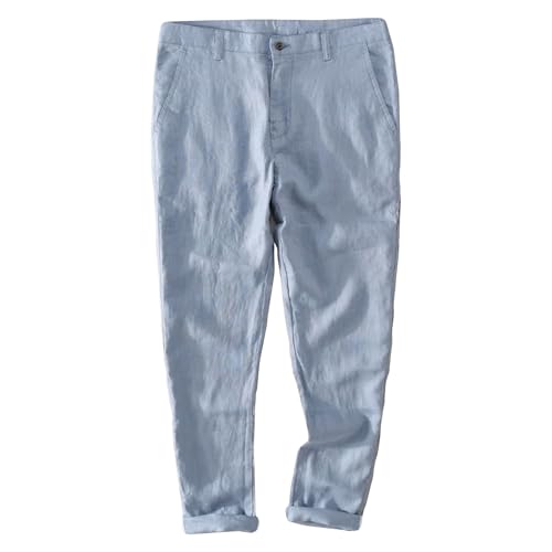 Pantalon de plage pour hommes en lin et coton idéal pour l'été