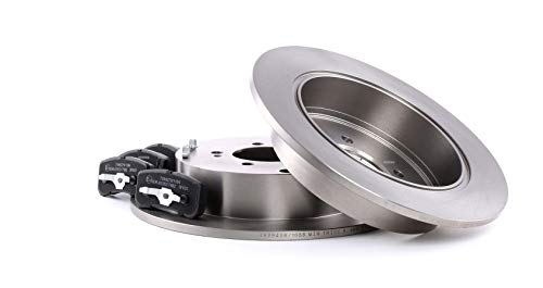 2x BREMSSCHEIBEN mit Klammer, Anti-Quietsch-Blech + BREMSBELÄGE HINTEN