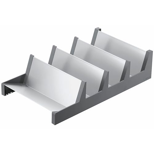 Blum AMBIA-LINE Gewürzregal | Schubladen Organizer für bis zu 16 Gewürzgläser oder -packungen | geneigte Fächer für perfekte Übersicht & schnellen Zugriff | platzsparend und stabil | Oriongrau