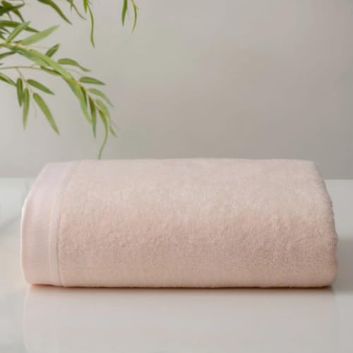 Image of Spread Spain Bamboo Towels for Bath, Towels for Bath Large Size, Bamboo Bath Towel High Absorbent & Soft, 360 GSM, 1 Piece Bath Towel for Men /Women, 70 cms x 150 cms - Peach