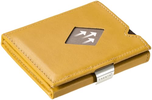 Leather Trifold Wallet - RFID Blocking w/Stainless Steel Locking Clip