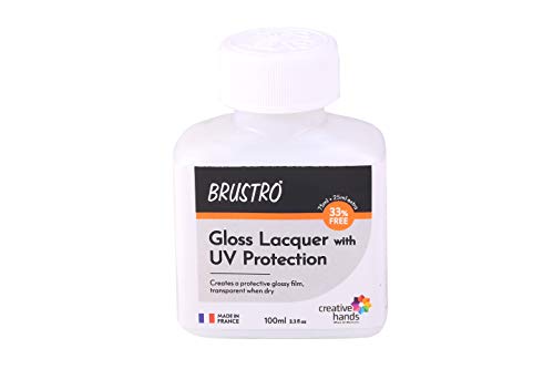 Brustro Laca brillante profesional con protección UV, 100 ml (75 ml + 25 ml gratis)