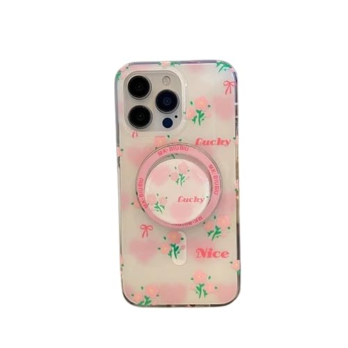 Image of PEEPERLY Back Cover Case for iPhone 13 Pro Max Scratch Resistant Anti-Slip TPU Shockproof Protective Durable Lucky Nice Floral Heart Case for Girls & Women