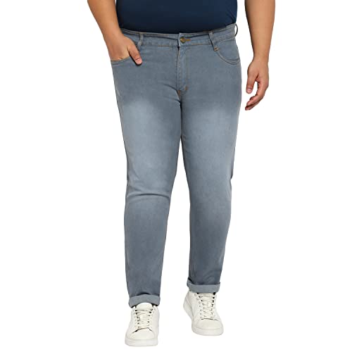 Urbano Plus Men's Regular Fit Washed Denim Jeans Stretchable