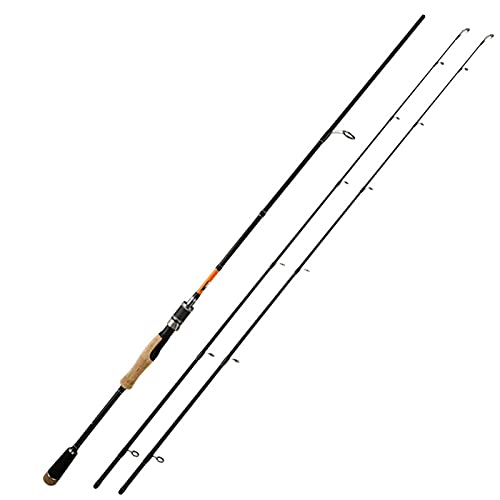 JKCKHA Angelruten - Casting & Spinning Angelruten mit Korkgriff Forellenruten - Tragbare 2 Sektionen leichte Kohlefaserstangen - 2 Spitzen - Mittelschwer und Schwer,Spinning Rod,7.9ft Cover