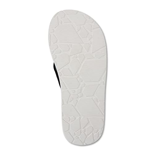 Image of Volcom Men's Recliner Sandals - Water-Friendly Flip Flops with Recliner Comfort Foam Footbed, Black Combo, 10