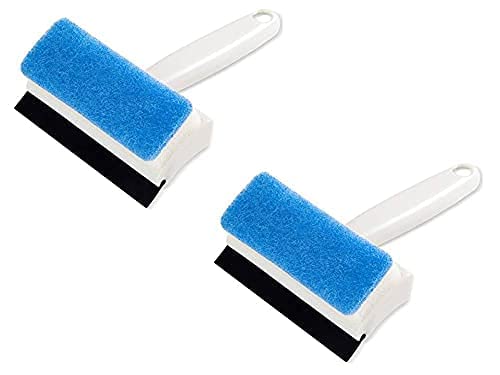 MOXWARE 2 in 1 Multi-Purpose Glass Cleaning Squeegee Wiper for Shower Door, Car Windshield, and Glass Window - Window Cleaner Windshield Cleaning Sponge and Rubber Squeegees - Pack of 2 (B09JMN5QNP) Amazon Price History, Amazon Price Tracker