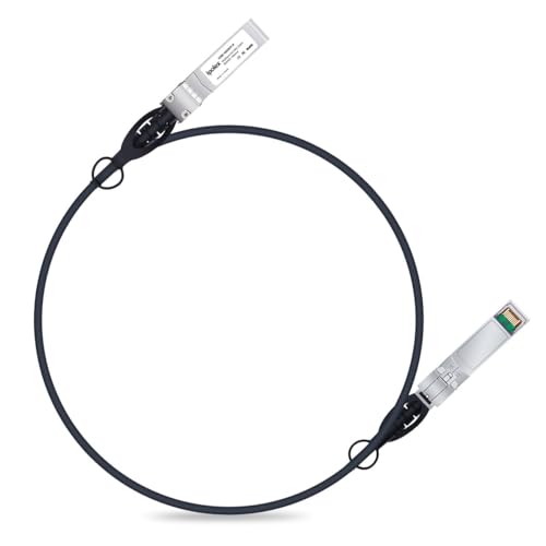 Ipolex Cable de Cobre SFP+ 10G, DAC SFP+, Cable de Cobre de conexión Directa 10GBASE-CU, Cable Twinax pasivo de 10Gb/s Compatible con Cisco, Ubiquiti, Meraki, Mikrotik, Intel etc. 1-Metro, 1-Pack.
