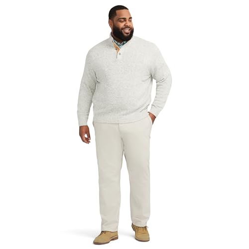 IZOD Men's Big and Tall Button Mock Sweater3