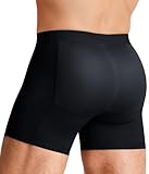 TAILONG Men Padded Underwear with Hip Pads, Butt Enhancer for Men Boxer Briefs Breathable Butt Lifter Shapewear with 3D Pouch Black