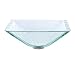Kraus GVS-901-19mm Aquamarine Square Clear Glass Vessel Bathroom Sink