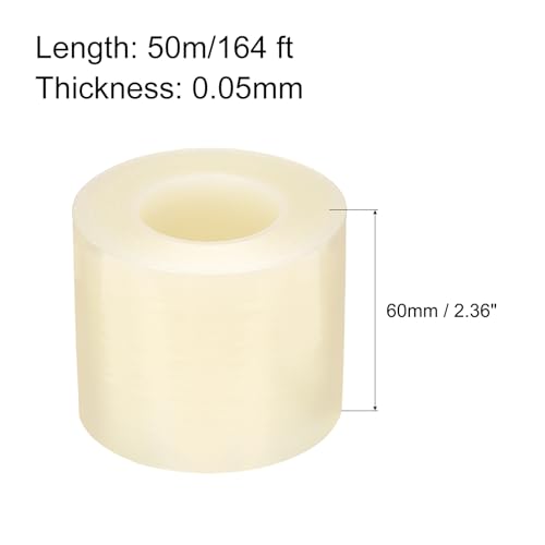 Image of MECCANIXITY Removable Protective Film Tape, 2 2 /5 Inch x 164 Ft Surface Protective Scratch Film Tape Roll for Furniture, Electrical Appliances, Clear