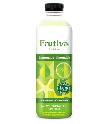 Frutiva Authentic Limeade Drink Mix | Made in Mexico with Cane Sugar | Aguas Frescas Concentrate Makes 2.6 Gallons | No High Fructose Corn Syrup | Perfect for Drinks, Desserts & More