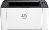 HP LaserJet 107a 4ZB77A, Stampante Laser Bianco e Nero, Funzionalità di Sicurezza Dinamica, Formato A4, No Wi-Fi, solo USB, Fronte e Retro Manuale, ReCP 1200 x 1200 dpi, fino a 20 ppm, Bianca