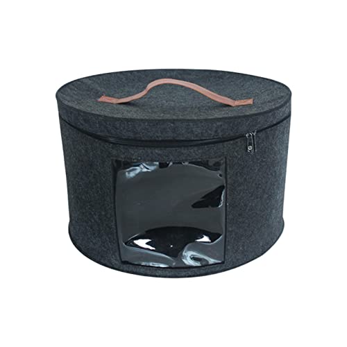 ?????? Hat Box Hat Storage Box Foldable Stackable Portable for Women Men Travel Hat Boxes Round Caps Boxes for Closet Organizer Closet Hats, Black Large