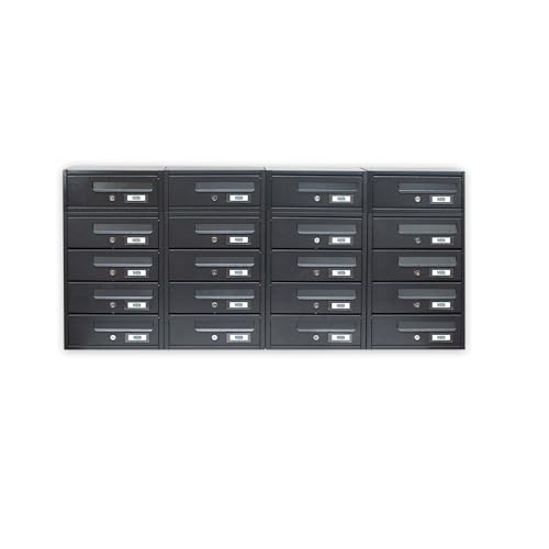 Buzón de correos para edificios condominiales de 20 plazas, 150 x 17 x 42 cm, modelo modular