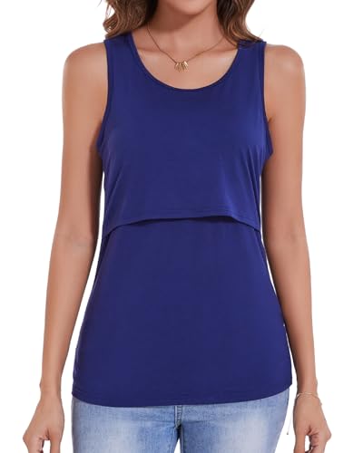Image of Sosolism Women's Maternity Nursing Tank Tops for Breastfeeding Shirt