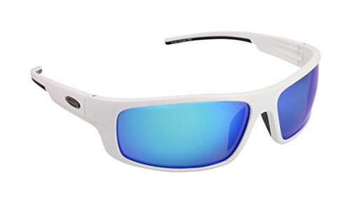 Sea Striker Finatic - Gafas de sol polarizadas, marco blanco/espejo azul Cover