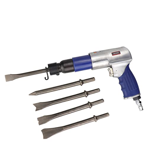 Martillo neumático, 250mm Air Hammer Professional Pistola de mano PIEJAS PHOQUELAS PEQUEÑAS HERRAMIENTAS NEUMÁTICAS REMOVER HERRAMIENTAS CON 5 CHISELS SET