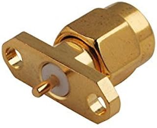 2pcs Rf Wire Terminal Copper Alloy Connector SMA Male 2 Hole Panel Mount with Solder Post Terminal Ships from USA